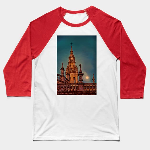 Spain. Santiago de Compostela. Cathedral. Detail. Baseball T-Shirt by vadim19